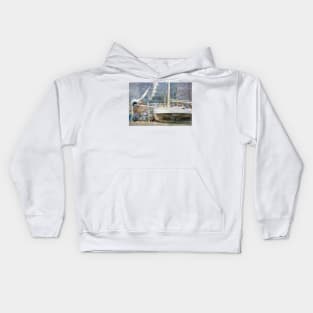 Drydock, Gloucester by Childe Hassam Kids Hoodie